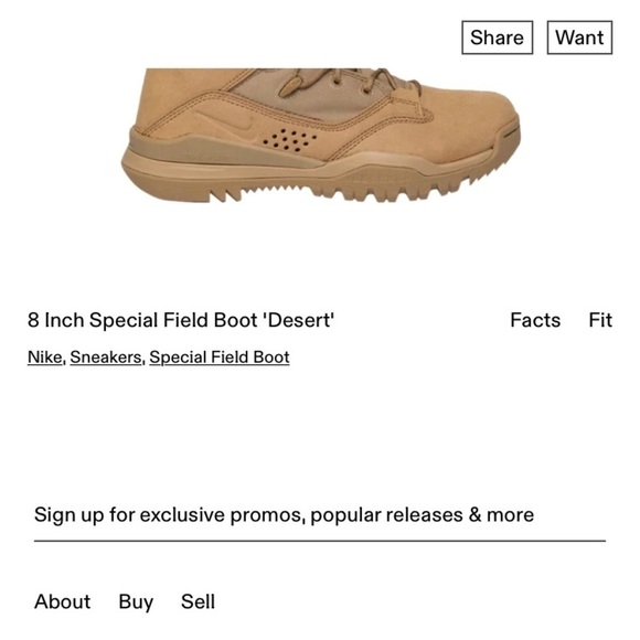 Nike Desert Field Boots‎ 8” size 6 men’s - Picture 2 of 12